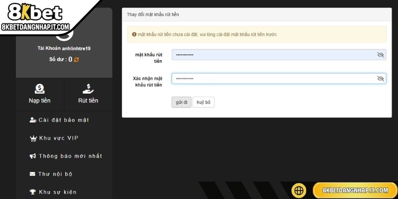 Rút Tiền 8KBET Điều Kiện Và Hướng Dẫn Cách Nhận Lợi Nhuận Hoàn thành các điều kiện cược để nhận lợi nhuận